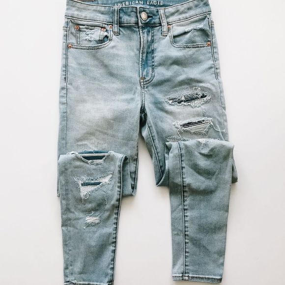 American Eagle Outfitters Denim - American Eagle Super Distressed Jeans